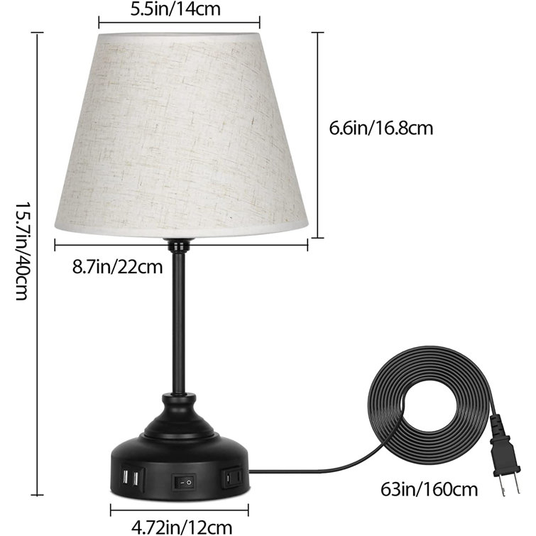 Porter Metal USB Table Lamp