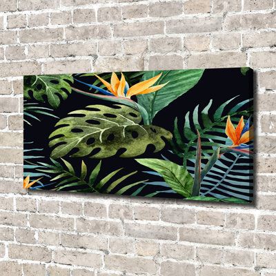 Tropical Flowers - Wrapped Canvas Print