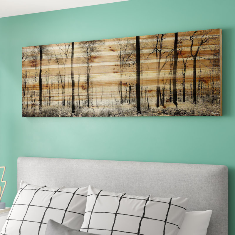 «Panoramic Forest» par Parvez Taj, reproduction d'art sur bois sans cadre, H 20 po x l 60 po x P 1,5 po