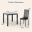 3 - Piece Glass Top Dining Set-1107657458