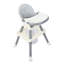 Chaise haute 8 en 1 pour bébés et tout-petits, table d'apprentissage convertible pour enfants et chaise avec grand panier de rangement