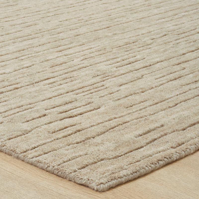 Luxe Wool Area Rug, Tan, Rectangle 7'6" x 9'6"
