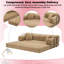 Canapé-lit convertible 4-en-1 avec matelas pliant et cadre fixe multifonctionnel-1231964725
