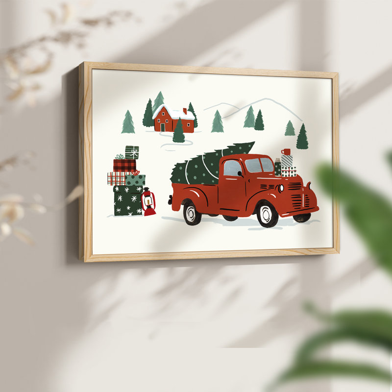 Going to Grandmas Collection A - Reproduction encadrée - Restickable, Naturel, H 11 po x l 14 po