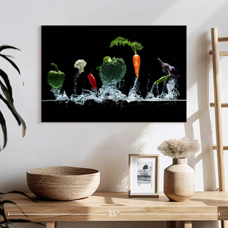 Yarlin Vegetables Splash, 16" H x 24" W