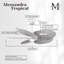 Alessandra Tropical - Five Blade Ceiling Fan - Integrated LED -Matte Black Finish -Light Blue Blades-968184996-968185006