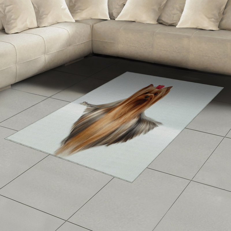 Yorkie High Density Long Fiber Poly Threads Decorative Area Rug Carpet, Rectangle 4' x 5'8"