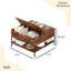 Table basse de rangement rabattable de 31,5 po avec structure en métal robuste