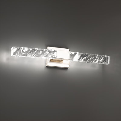 Baton 2 Light Crystal LED Wall Sconce