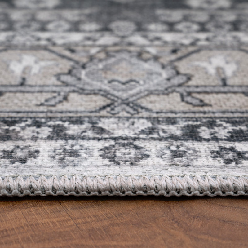 Slaboden 100% Polypropylene Gray Rug, Around 160cm