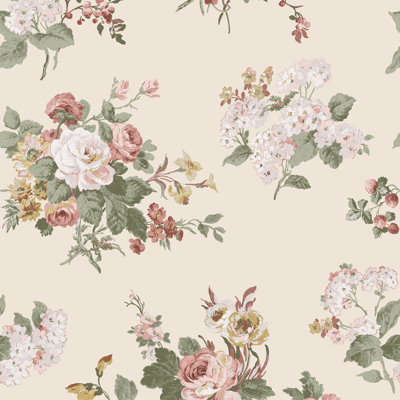 Papier peint sable pâle Danyea Laura Ashley Rosemore