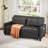 Functional Linen Adjustable Sectional Sofa Bed with 2-5 Seat Options and Storage Pockets-811078629-811078630