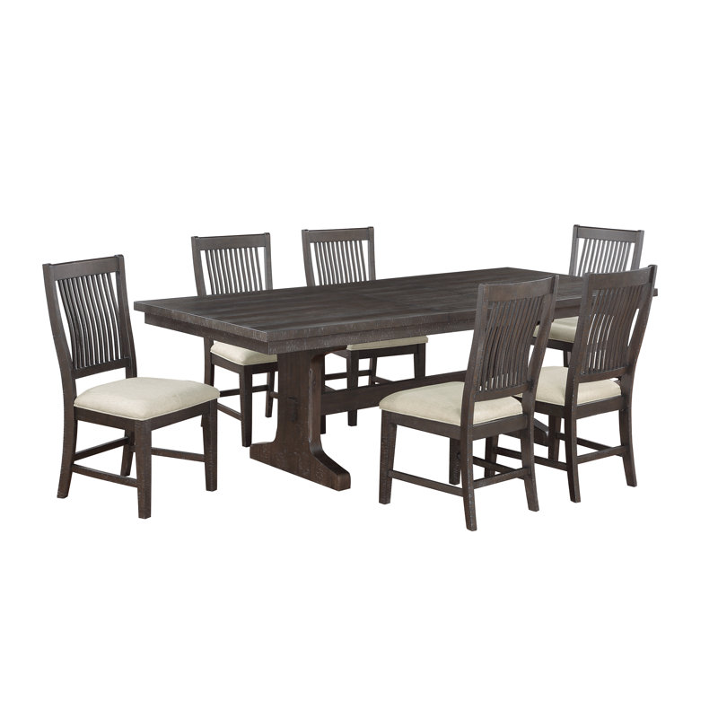 Almae 6 - Person Extendable Double Pedestal Dining Set