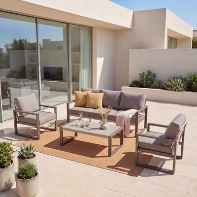 Bradner 4-piece Steel Outdoor Conversation Set With Cushion