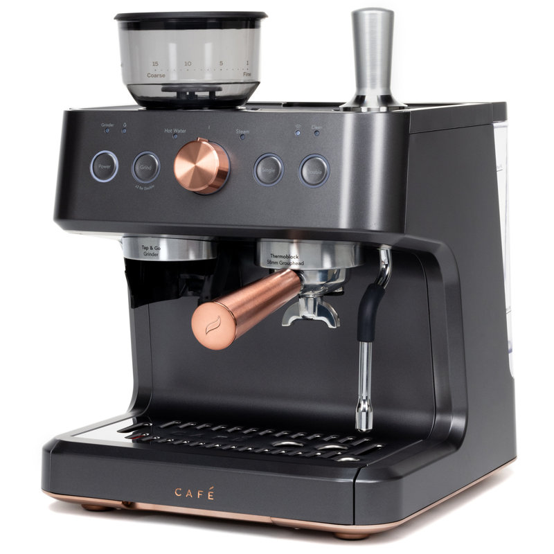 Café Bellissimo Semi-Automatic Espresso Machine, Matte Black