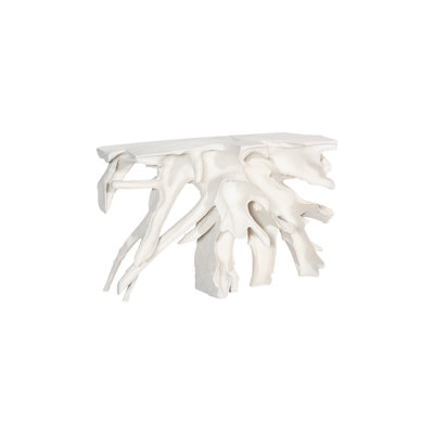 Cast Naturals Console Table in White Stone