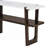 Wood Console Table with  Open Shelf,  Marble-Effect Top-1453518461