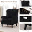 Fauteuil à oreilles Mid-Century moderne avec revêtement en microfibre-1873596911