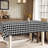 Checkered Tablecloth 140x180cm Rectangular Black-and-White Check Pattern Party Picnic Dinner Decorative Table Cover-1397779293