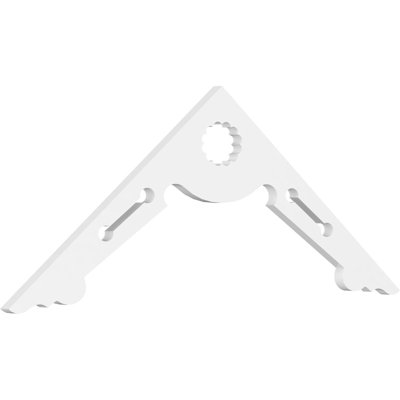 Cena Signature Urethane Gable Pediment, Primed Tan
