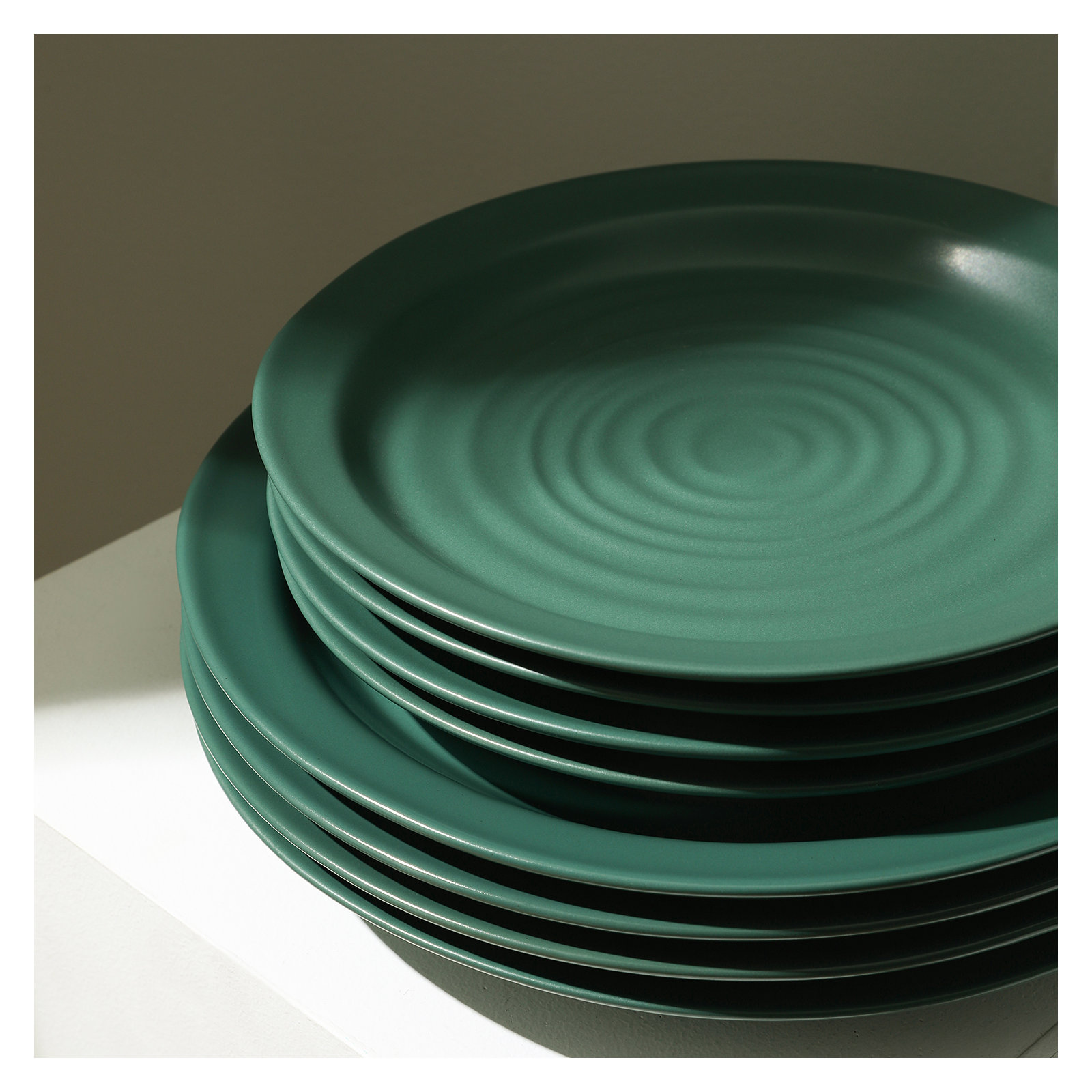 Stone Lain Orbit 16-Piece Dinnerware Set Stoneware, Green