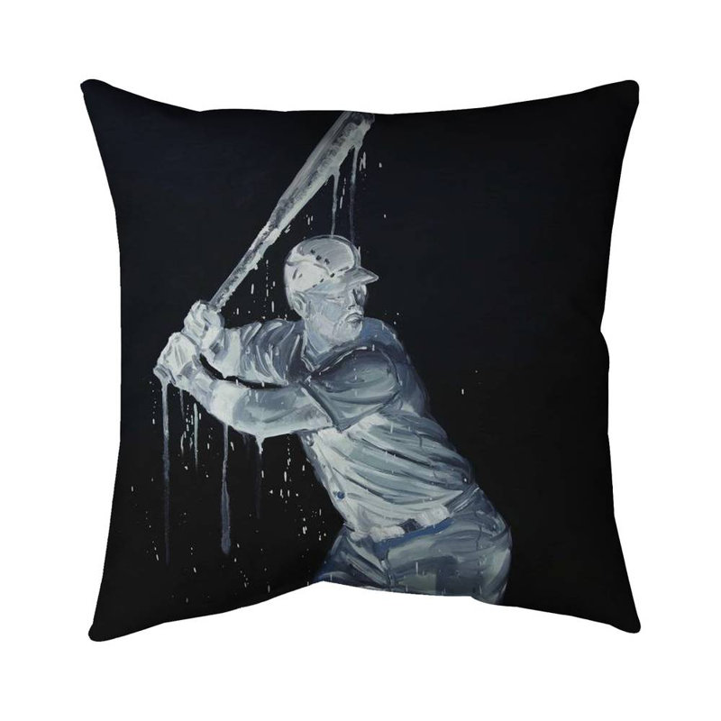 Baseball Player Poly Twill Throw - Man Cave Home Decor