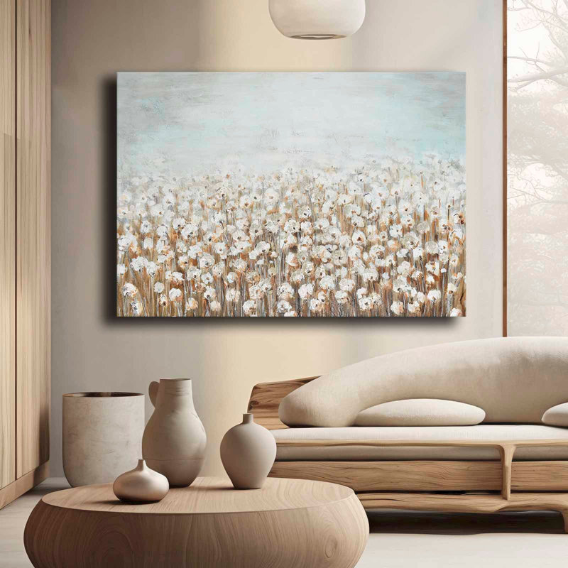 Art mural sur toile White Meadow Bloom