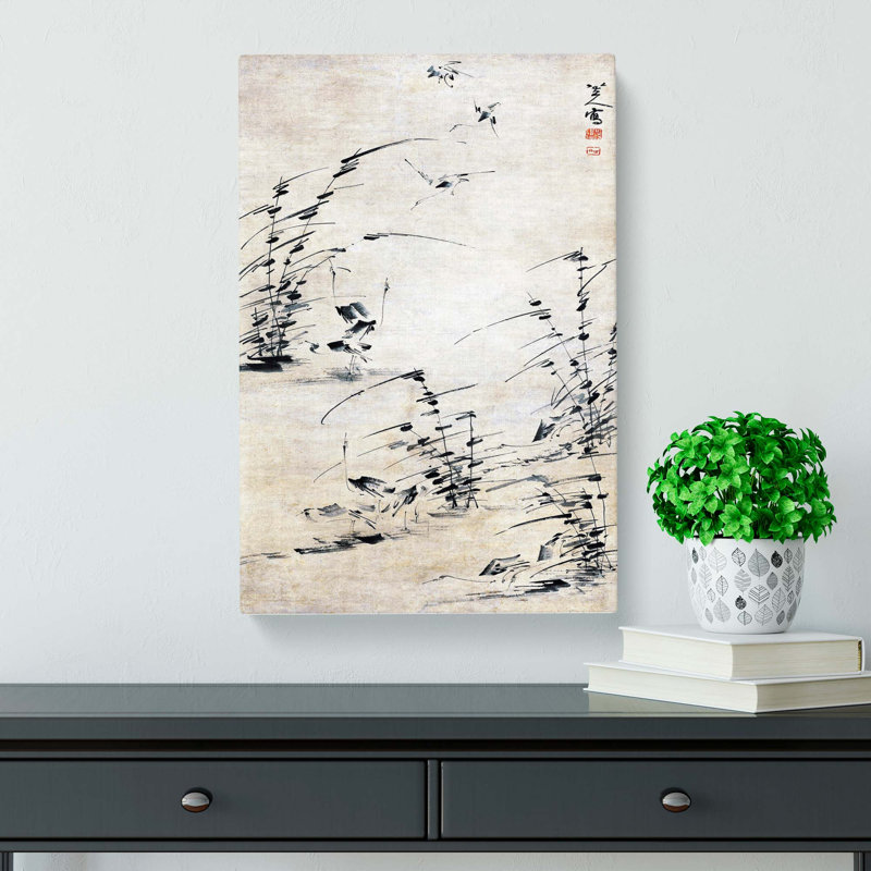 Twelve Egrets by Bada Shanren - Wrapped Canvas Print, 76cm H x 50cm W x 3cm D