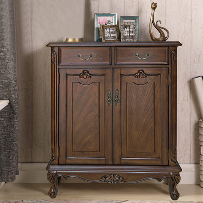 Walnut Solid + Manufactured Wood Shoe Storage Bench