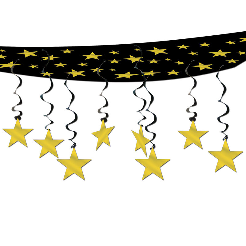 Décoration de plafond The Stars Are Out, Noir / or