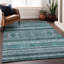 Tapis bleu sarcelle lavable à la machine Premium Prisco-417184889