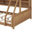 Twin XL Over Queen Bunk Bed With Integrated Shelving, Color-Changing Lights And Pegboard-1063048226