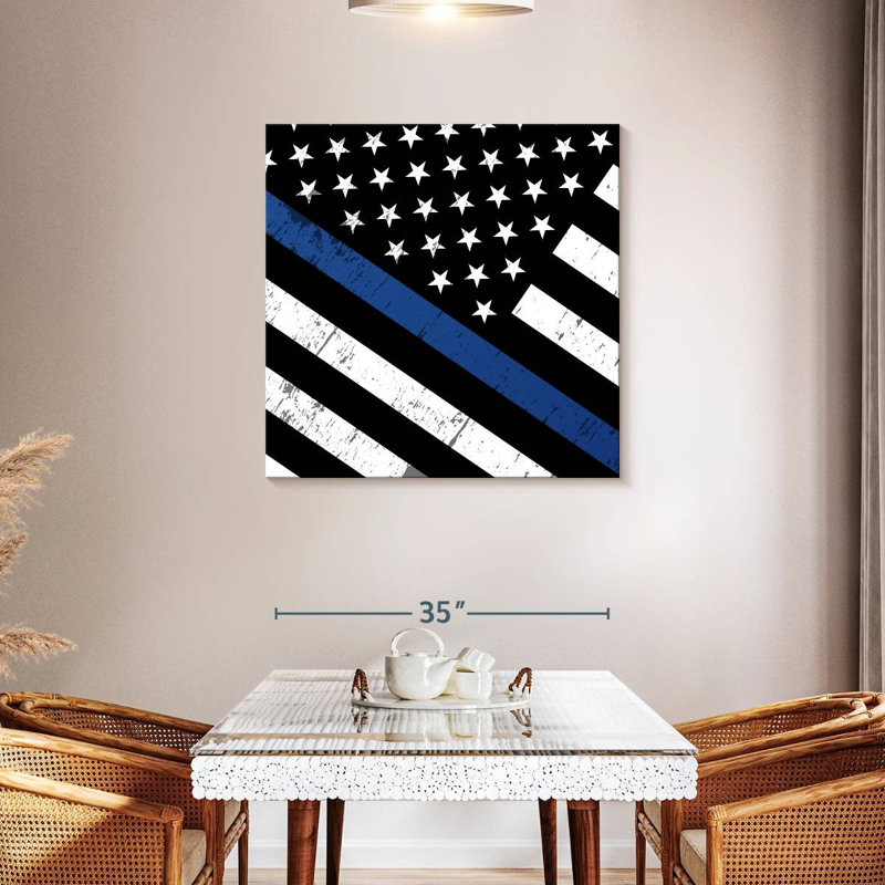Drapeau de soutien de la police de Borges, États-Unis, H 36 po x l 36 po