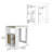 Kitchen Island 36" H, Three Open Side Storage Shelves And One Push-To-Open Cabinet, White/Macadamia