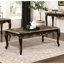 Table basse luxueuse à plateau en marbre avec finition cerisier et détails or décoratifs de style cocktail pour la maison