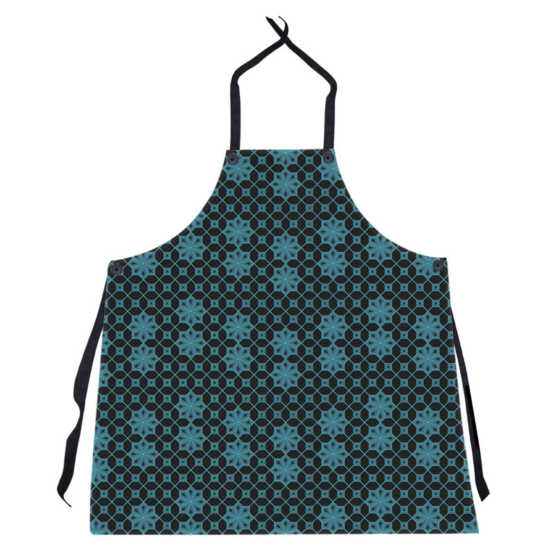 Bib Apron, Blue/Black