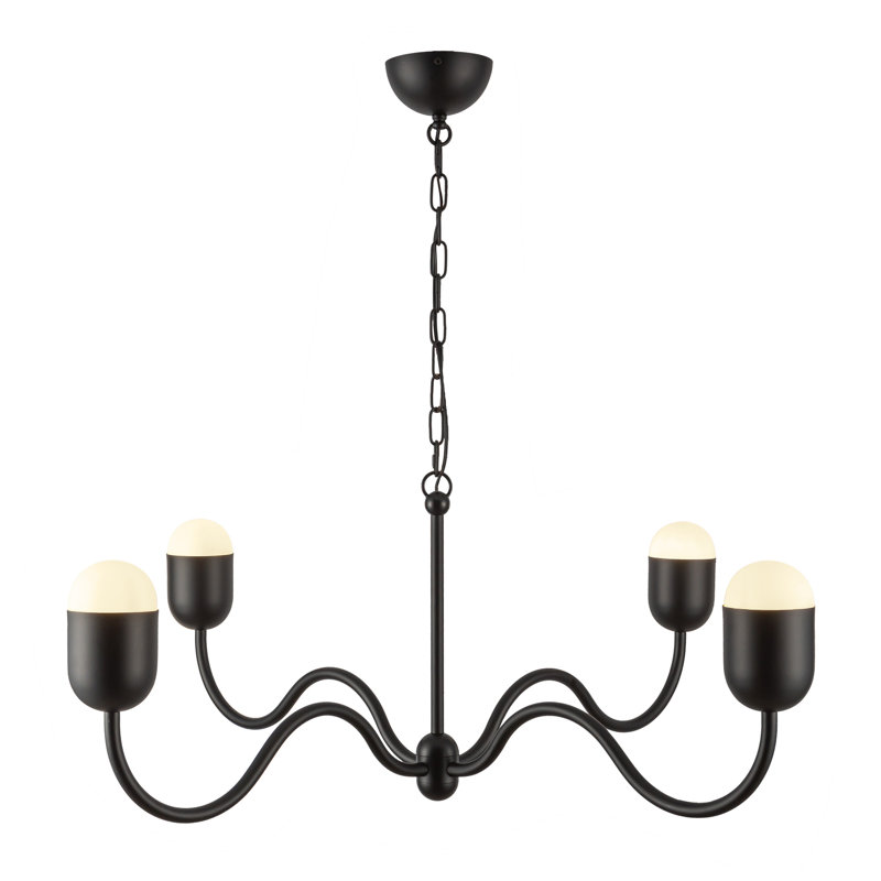 Effie Chandelier, 89.13" H x 39" W x 39" D, Black