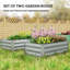 Ensemble de 2 jardinières surélevées, jardinière galvanisée-713157201