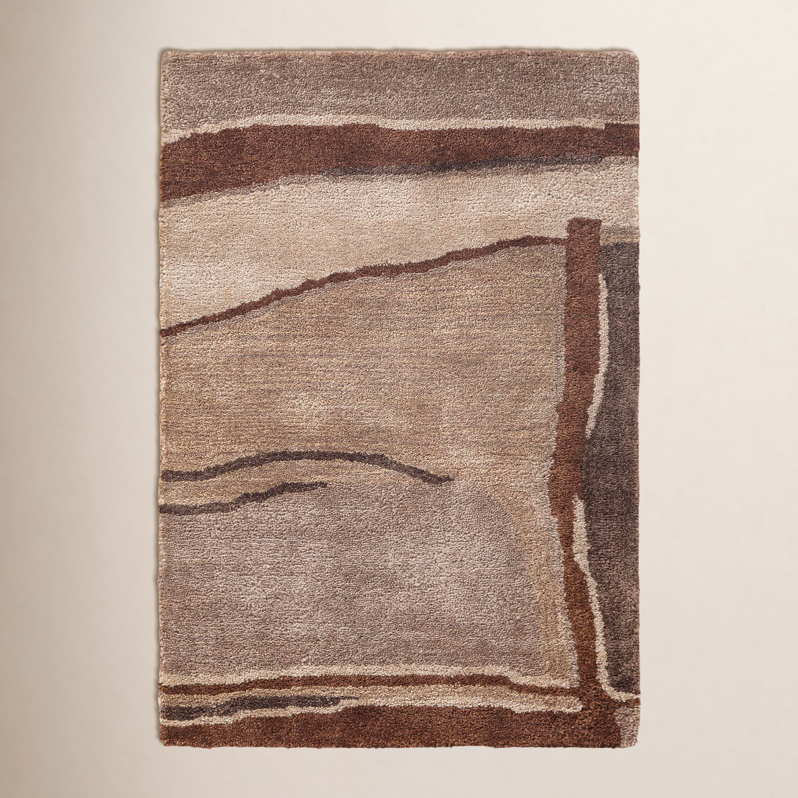 Roseburg Hand-Tufted Abstract Wool Rug, Rectangle 2' x 3'