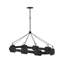 Raffi 52" Integrated LED Hand-Wrapped Rattan Linear Chandelier by Lisa McDennon