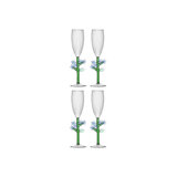 Botanica - Optical Flute Light Blue Flower 5.4 Oz