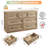 3-Pieces Bedroom Sets,Queen Size Bed With LED Lights And Nightstand,7 Drawer Dresser