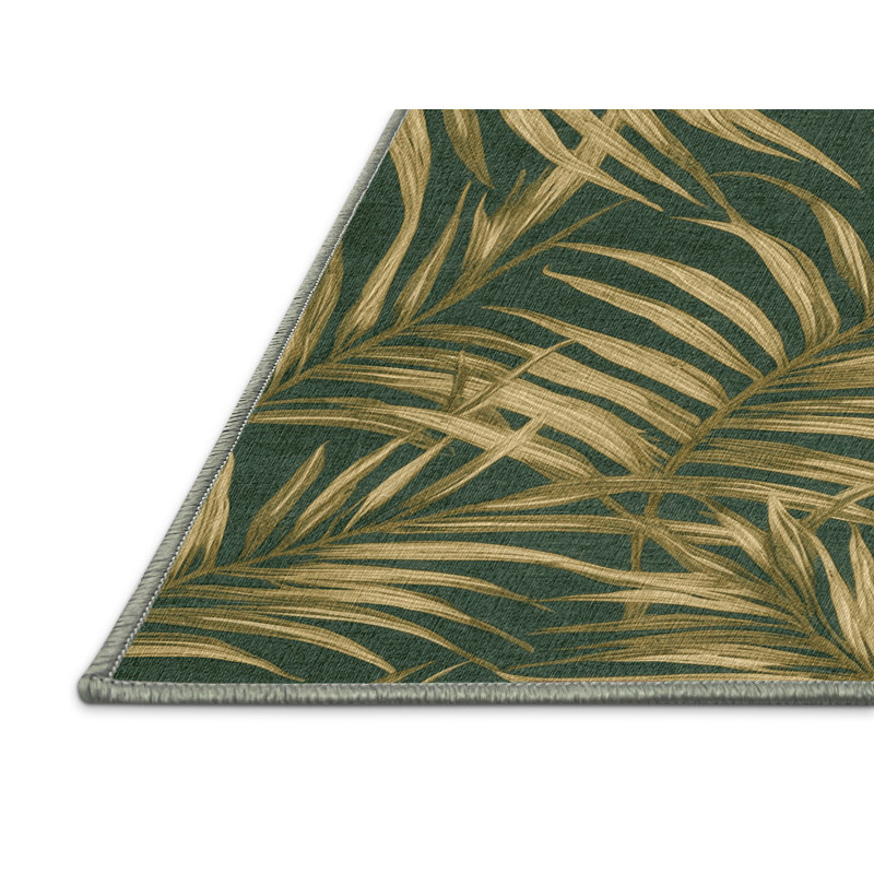  Tapis hawaïen lavable Palm Frond Edges, Tapis de couloir 2 pi x 5 pi
