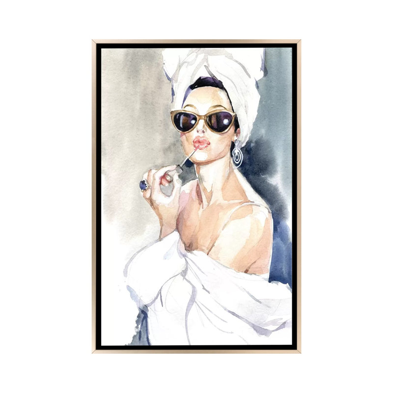 «Avant le miroir», impression de Marina Ignatova, Toile encadrée champagne, H 60 po x l 40 po x P 1,5 po