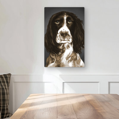 Brown English Springer Spaniel - Metal Print for Home Decor