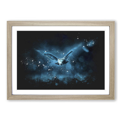 Owl in Flight - Picture Frame Painting