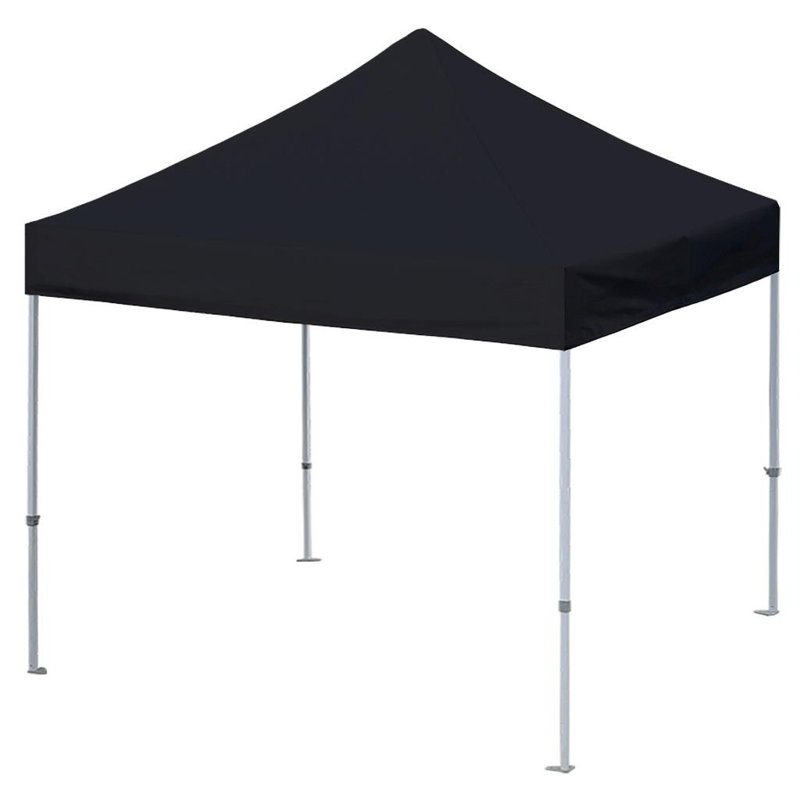 Auvent en acier Amaziyah, 10 pi x 10 pi, Noir