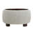 Upholstered Round Storage Ottoman with Wooden Tray-265519398