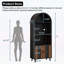 Farmhouse Arched Wine Bar Cabinet With Wine Rack And Glass Holder-274520174