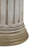 10X8.5X20.5" Antique White Magnesium Pedestal Stand With Ribbed Column Design And Gold Base-1788361789